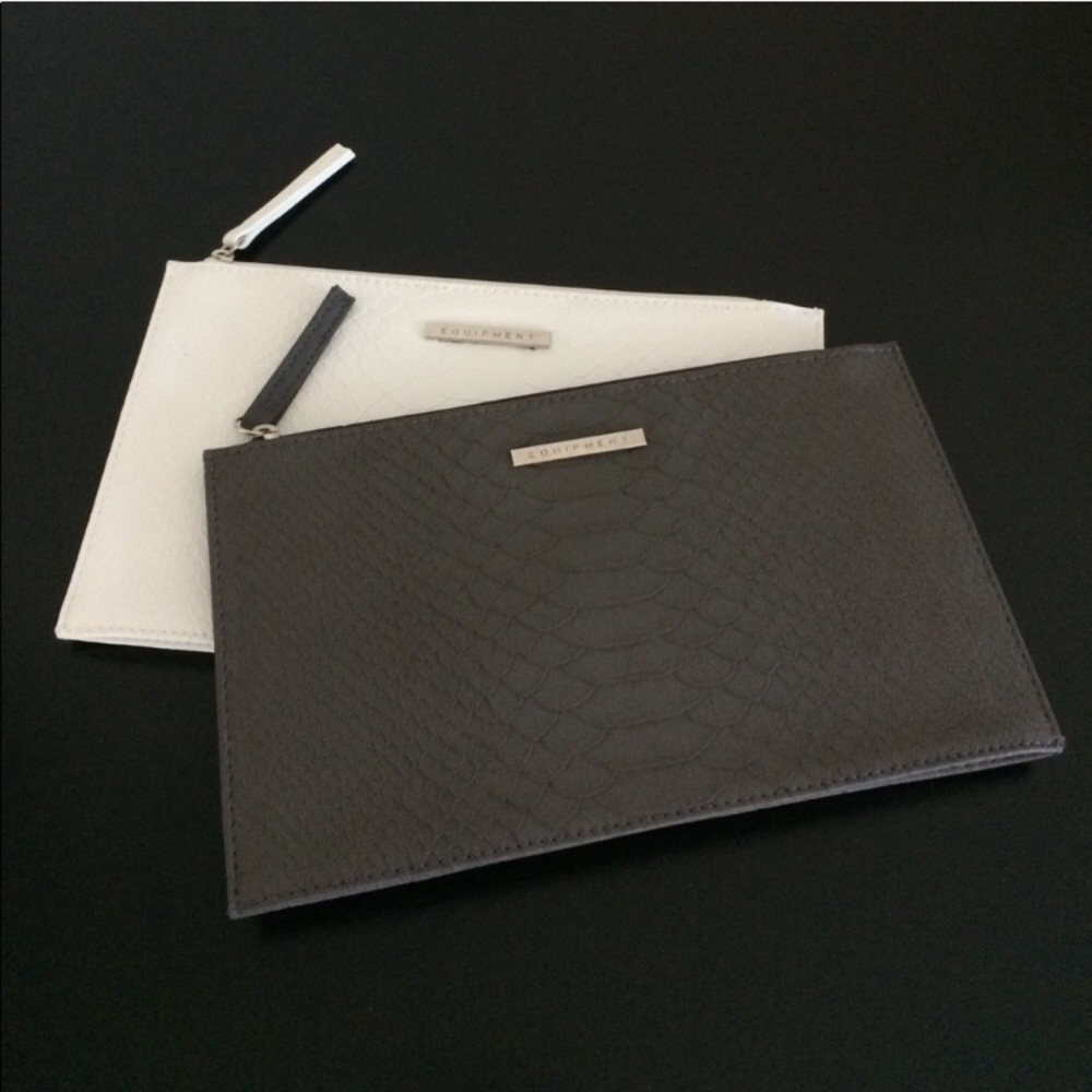 2 for $36 NWOT Equipment snake embossed clutch